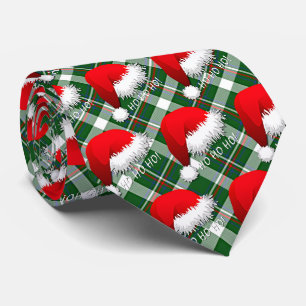 Süße lustige Weihnachtsmannmütze HoHoHo Grußmuster Krawatte