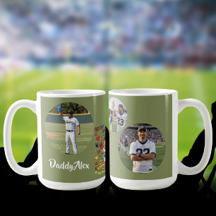 Süße lustige Zitate Löwe Fußball-Vater-Foto Kaffeetasse
