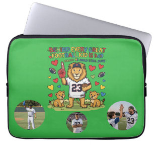 Süße lustige Zitate Löwe Fußball Vater Foto Laptopschutzhülle