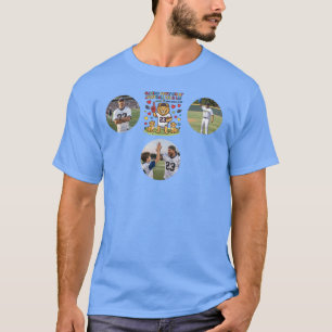 Süße lustige Zitate Löwe Fußball-Vater-Foto T-Shirt