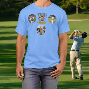 Süße lustige Zitate Löwe Fußball-Vater-Foto T-Shirt