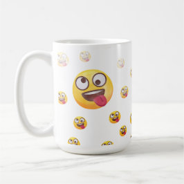 Süße lustige Zunge herausstreckende EMoji Kaffeetasse