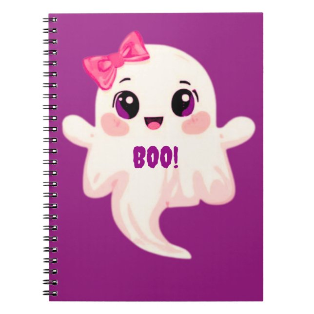 Süße Mädchen Boo! Geist Notizblock (Vorderseite)