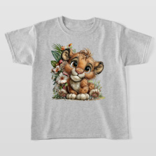 Süße Mädchen Dschungel Löwenliebhaber T-Shirt