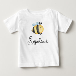 Süße Mädchen Ein Sommer Erster Biene Tag 1. Geburt Baby T-shirt