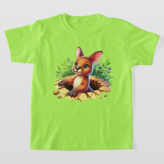 Süße Mädchen Känguru Liebhaber T-Shirt