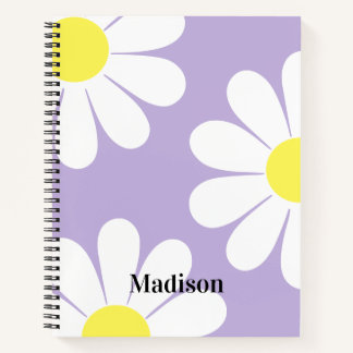 Süße Mädchen-Lavendelblume personalisiert Notizbuch