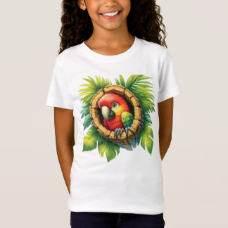 Süße Mädchen Papageienliebhaber T-Shirt