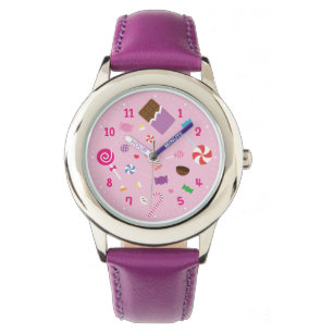 Süße Mädchen-Uhr mit Candy-Motiv Armbanduhr