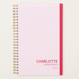 Süße Mädchenhaft Pastell Rosa Personalisiert Planer