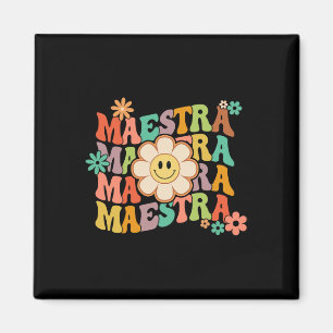Süße Maestra Gänseblümchen Spanischlehrer Zweispra Magnet