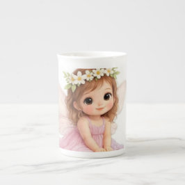 Süße magische Blumenkrone Baby Fee Prozellantasse
