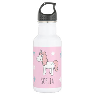 Süße magische rosa Einhorn-Mädchen-Kinder  Edelstahlflasche