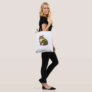 Süße Maine Coon Katze Individueller Name Personali Tasche