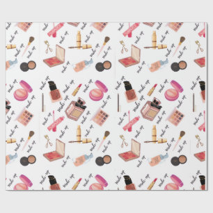 Süße Make-up- und Kosmetik-Muster-Verpackungspapie Geschenkpapier