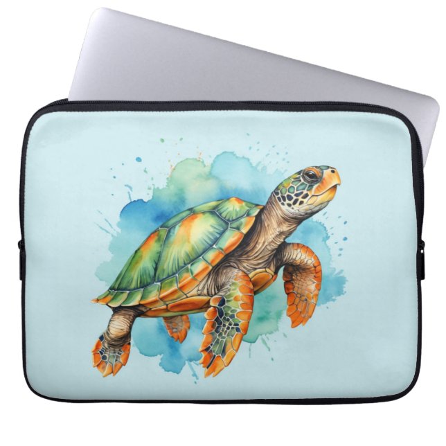 Süße Mal-Schildkröte Laptopschutzhülle (Vorderseite)
