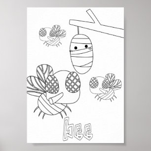 Süße Malwanzen Bienen Poster