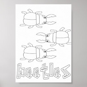Süße Malwanzen Käfer Poster