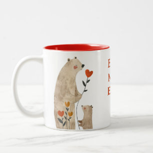 Süße Mama-Bärin & Jungtier Beste Mutter Aller Zeit Zweifarbige Tasse