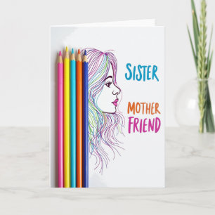Süße Mama Bunte Kunstkarte Karte