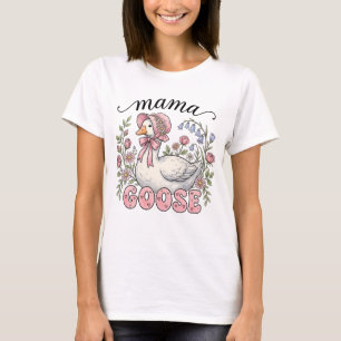 Süße Mama-Gans-Wortkunst  T-Shirt