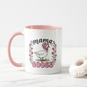 Süße Mama-Gans-Wortkunst Tasse