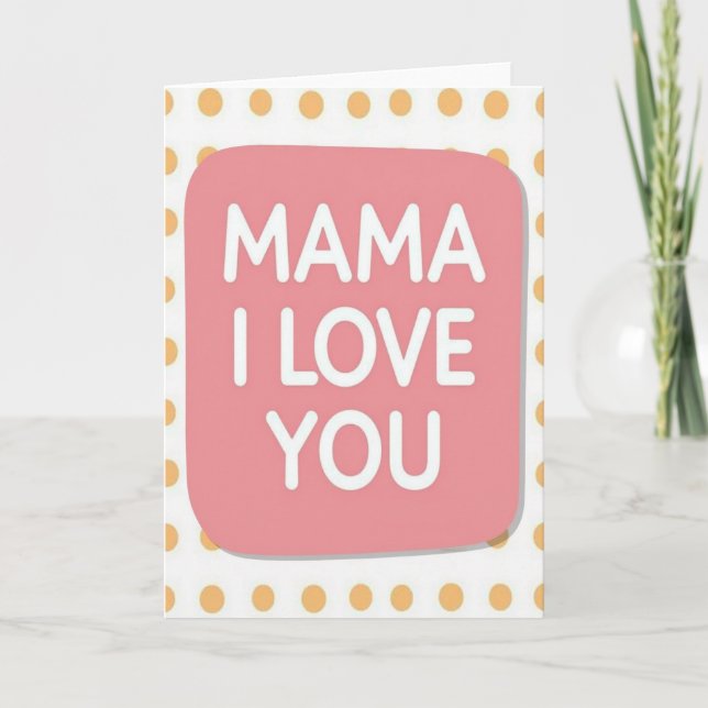 Süße Mama Lieb Dich Karte (Vorderseite)