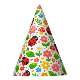 Süße Marienkäfer Blumenkinderzimmer für Kinder Partyhütchen