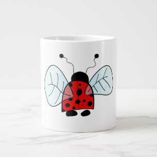 Süße Marienkäfer-Illustration Jumbo-Tasse