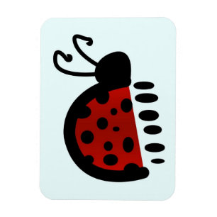 Süße Marienkäfer-Illustration Magnet