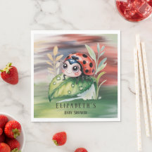 Süße Marienkäfer-Mädchen-Baby-Party