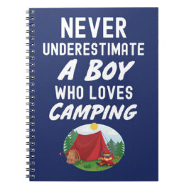 Süße marineblaue Campinggeschenke für Babyjungen K Notizblock