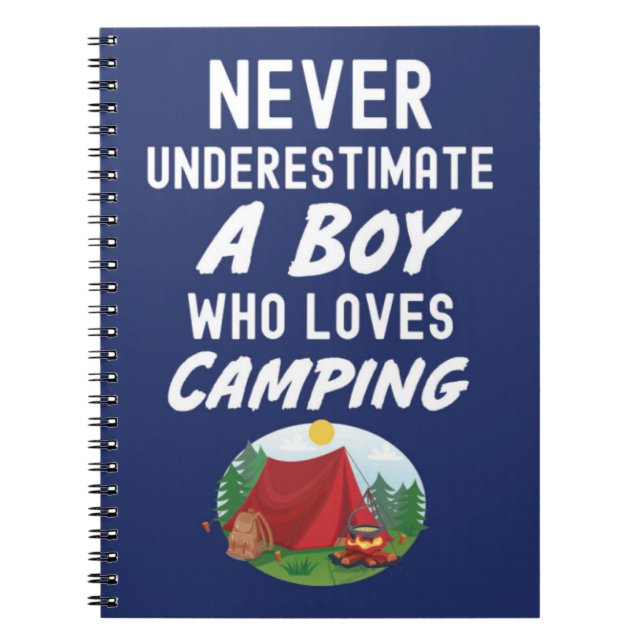 Süße marineblaue Campinggeschenke für Babyjungen K Notizblock (Vorderseite)
