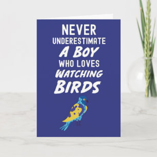 Süße marineblaue Vogelbeobachtungskarte für Babyju Karte