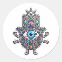 Süße marokkanische Amazigh-Hamsa-Böse-Augen-Kawaii