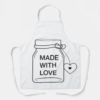 Süße Mason-Glas-Küche mit Liebe gemacht Schürze