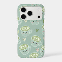 Süße Matcha-Latte-Smiles-Handyhülle