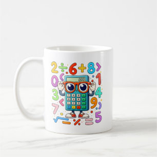 Süße Mathe-Rechner-Zahlen-Tasse für Kinder Kaffeetasse