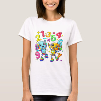 Süße Mathe-Roboter Number Day T-Shirt