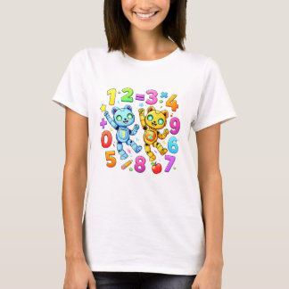 Süße Mathe-Roboter-Number-Day-T-Shirt T-Shirt