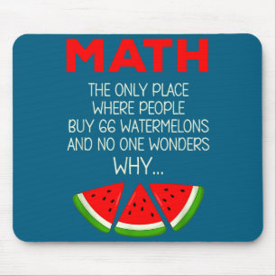 Süße Mathe-Wassermelonen-Rechenwitz-Lehrerin Mousepad