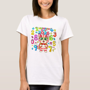 Süße Mathe Zahlen Fuchs Cartoon T-Shirt KinderUK S