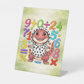 Süße Mathe-Zahlen-Monster-Schreibtisch-Kunst für K Sockelschild