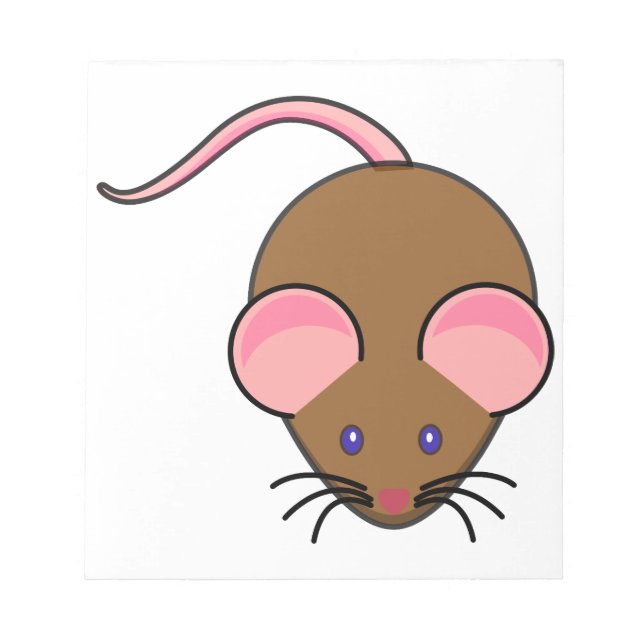 Süße Maus Cartoon Notizblock (Vorderseite)