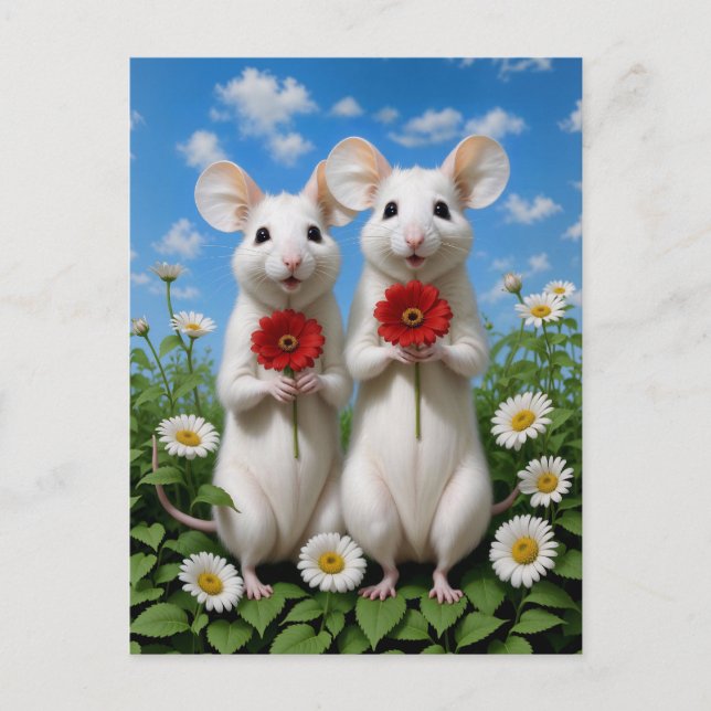 süße Mäuse Postkarte (Vorderseite)