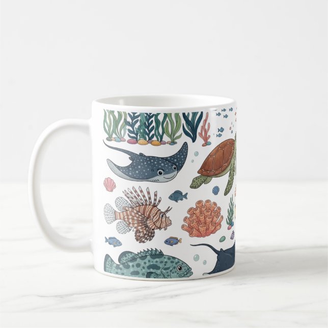 Süße Meeresbewohner Kaffeetasse (Links)