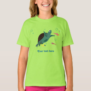 Süße Meeresschildkröte Unterwasser-Kunst T-Shirt