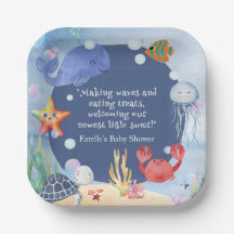 Süße Meerestiere in Wasserfarbe Blau - Cute Sea Yo