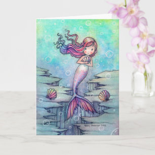Süße Meerjungfrau Fantasy-Kunstkarte für jeden Anl Karte