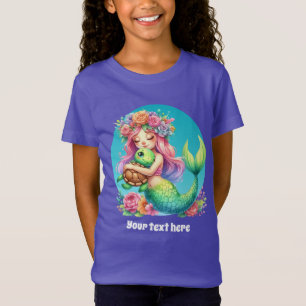 Süße Meerjungfrau Liebhaber anpassbare Mädchen Kin T-Shirt